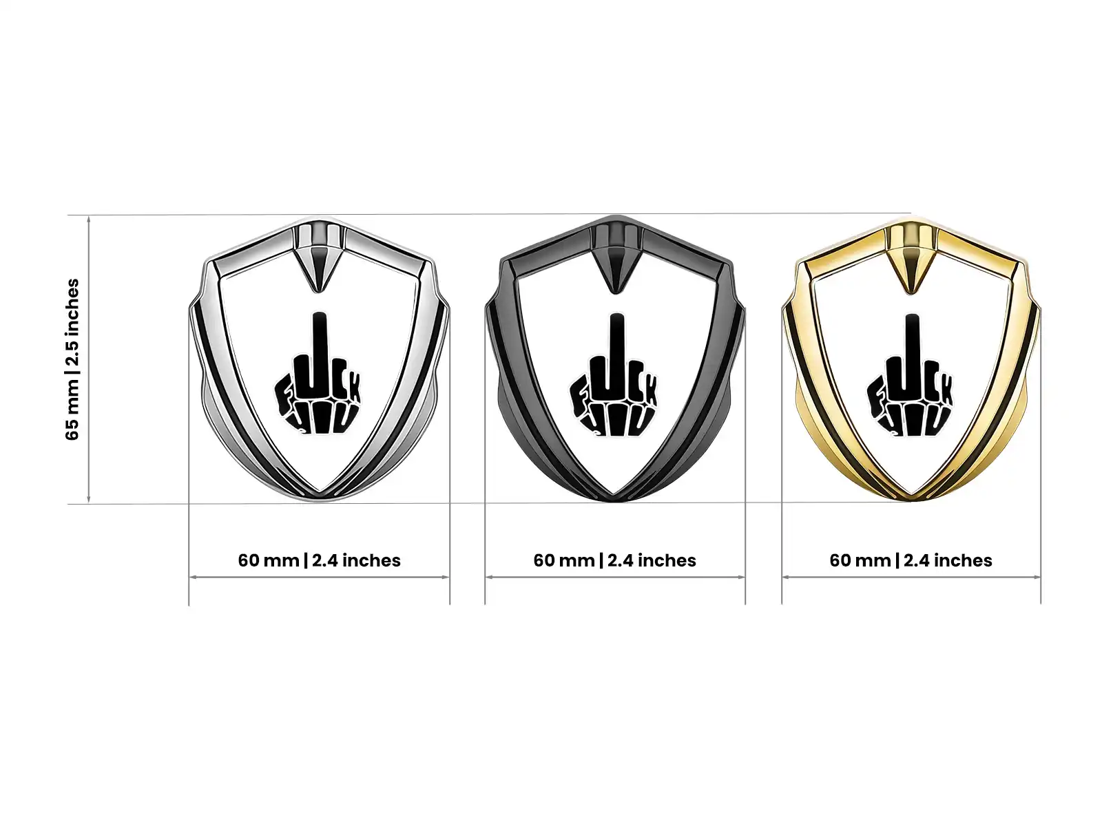 Silicone Emblem Badge Stainless Steel Alloy Edge
